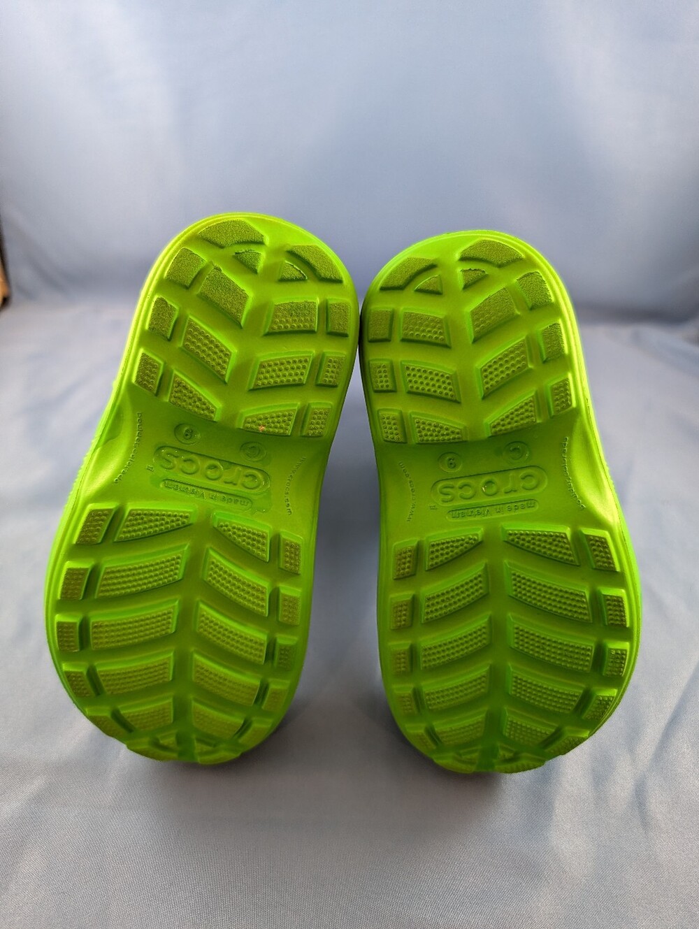 Crocs Handle It Green Rain Boots Unisex Kids Waterproof Pull-On 12803 - Picture 10 of 10